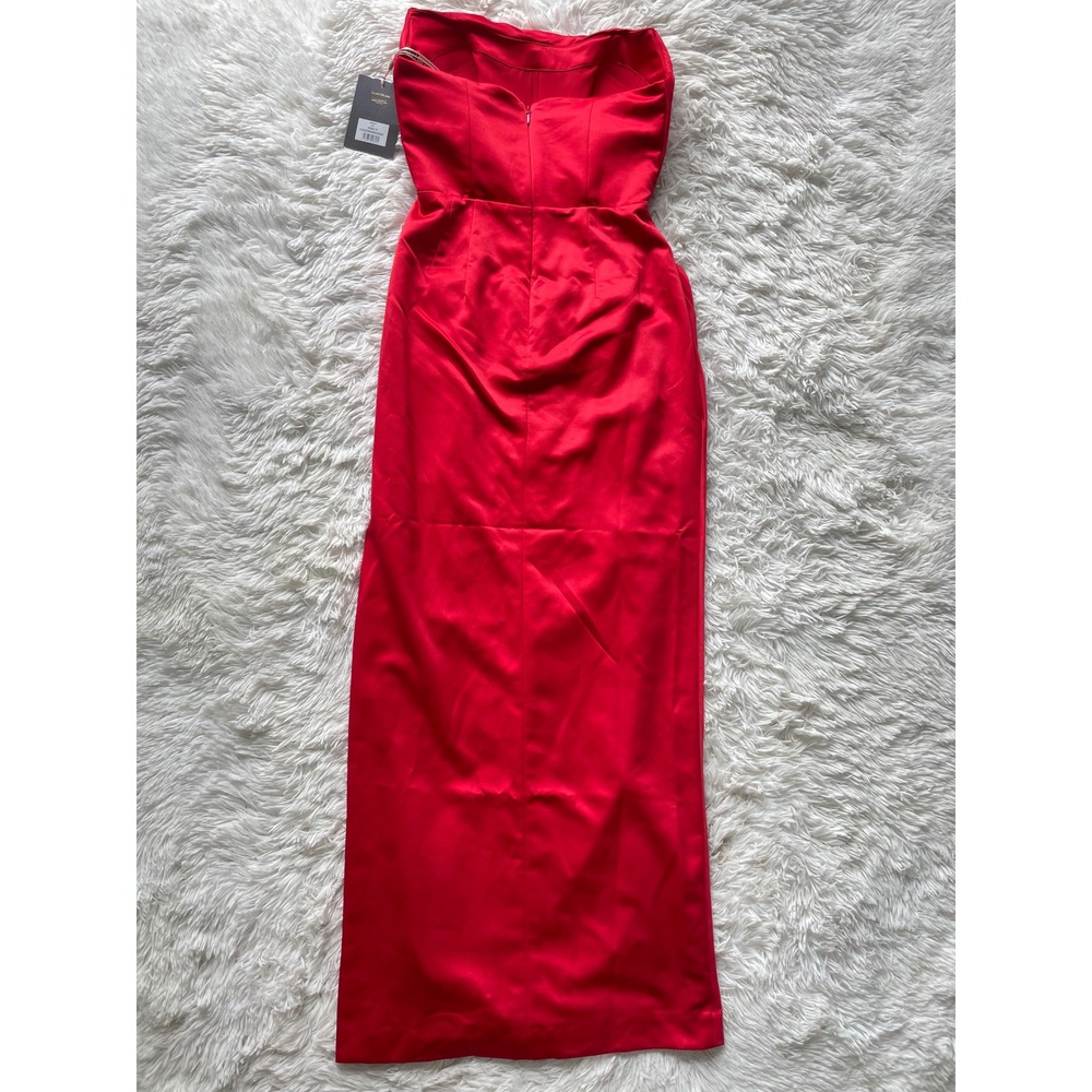 House of CB Adrienne Satin Strapless Maxi Dress - Picture 8 of 11
